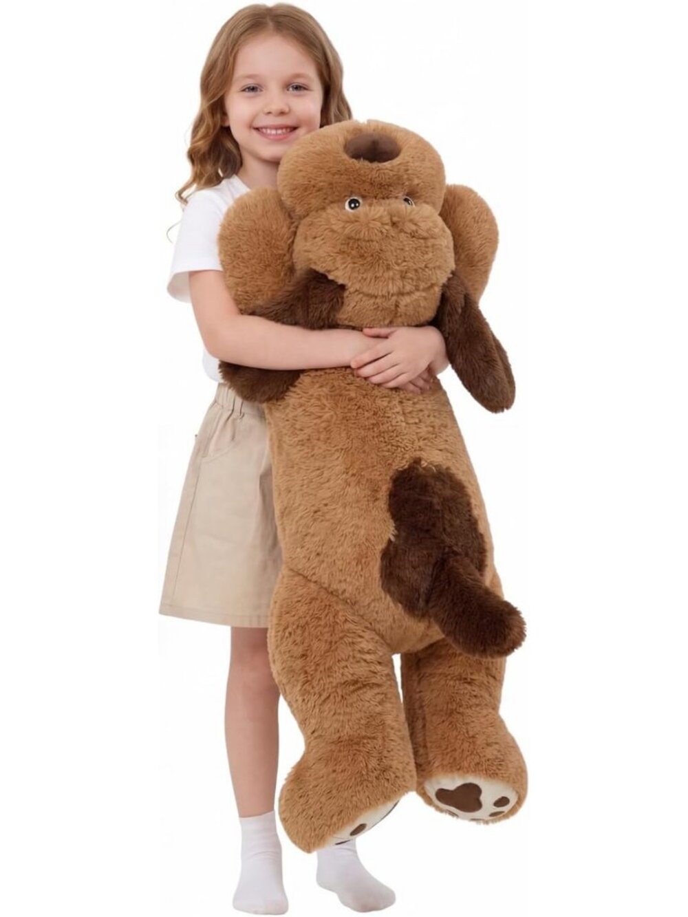 31 Inch Large Plush Dog Stuffed Animal Pillow - Soft Cuddly Toy for Kids